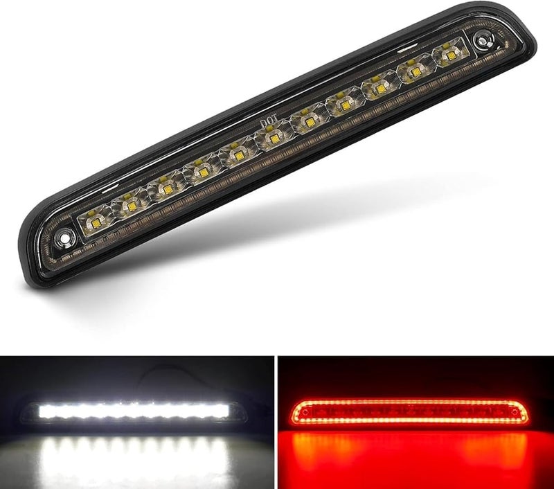 SUPAREE LED Third Brake Light Smoked Lens Fit for 1992 1993 1994 1995 1996 1997 F-ord F150 F250 F350 Super Duty Bronco, 3rd Brake Light Assembly Roof White Cargo Light Red High Mount Lamp - Image 1
